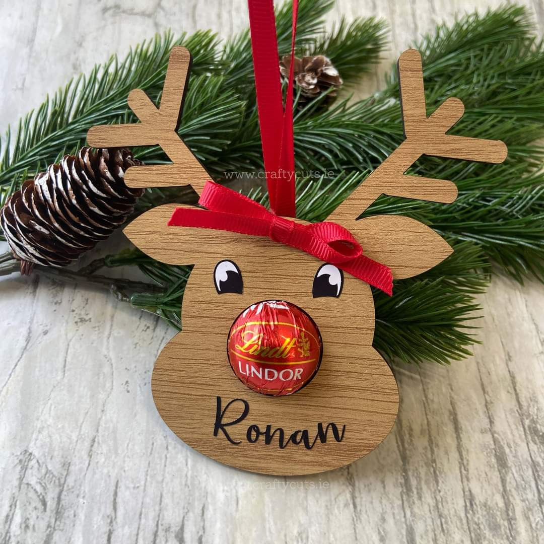 Personalised Reindeer Sweet Bauble