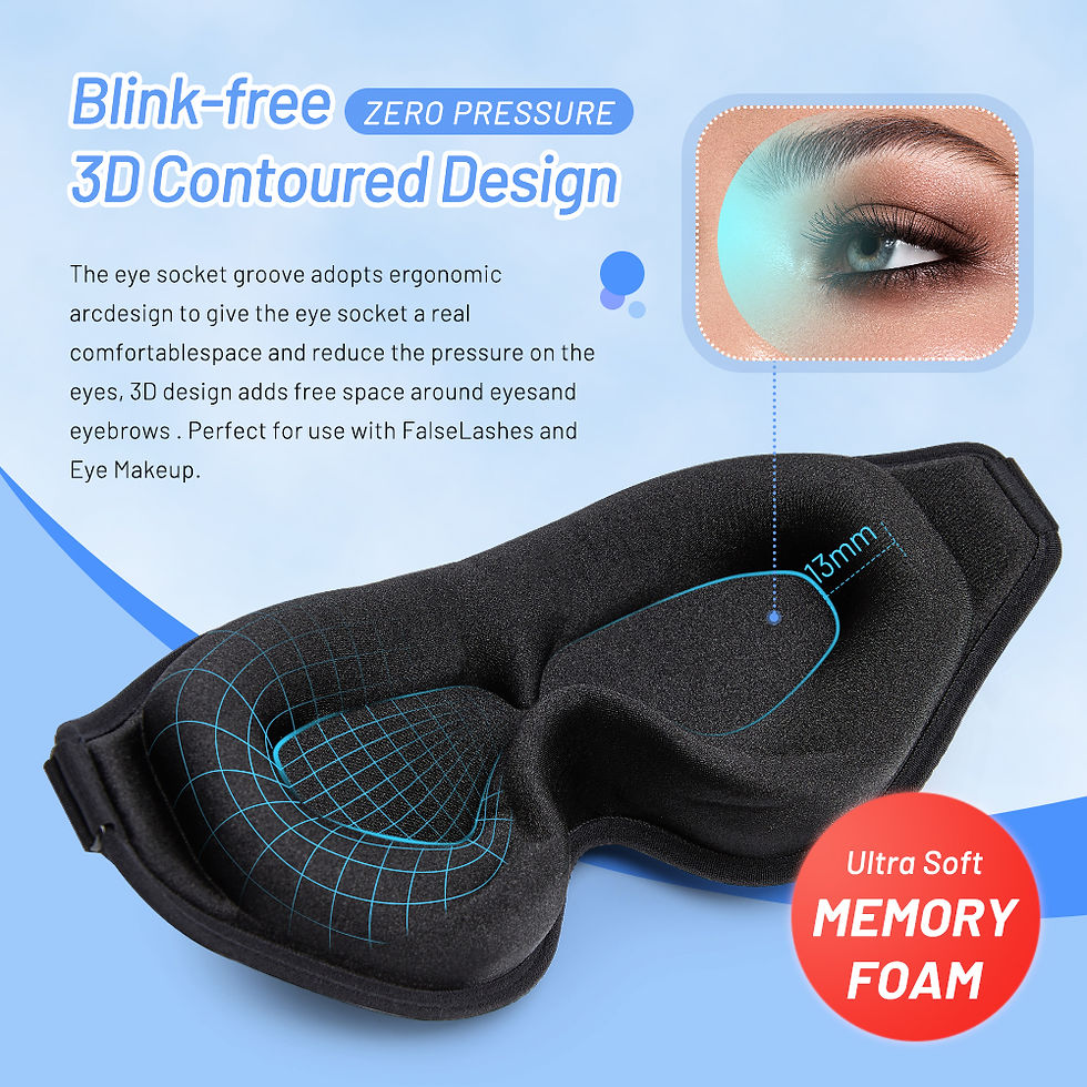 Miniatura: Antifaz para Dormir 3D de Espuma Viscoelástica Memory Foam