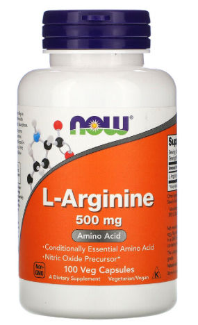 L-Arginine, 500 mg, 100 Veg Capsules