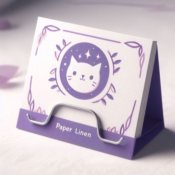 Thick premium custom linen business cards in purple, children's store, miami, florida