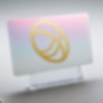 frosted plastic thick business card with foil stamping