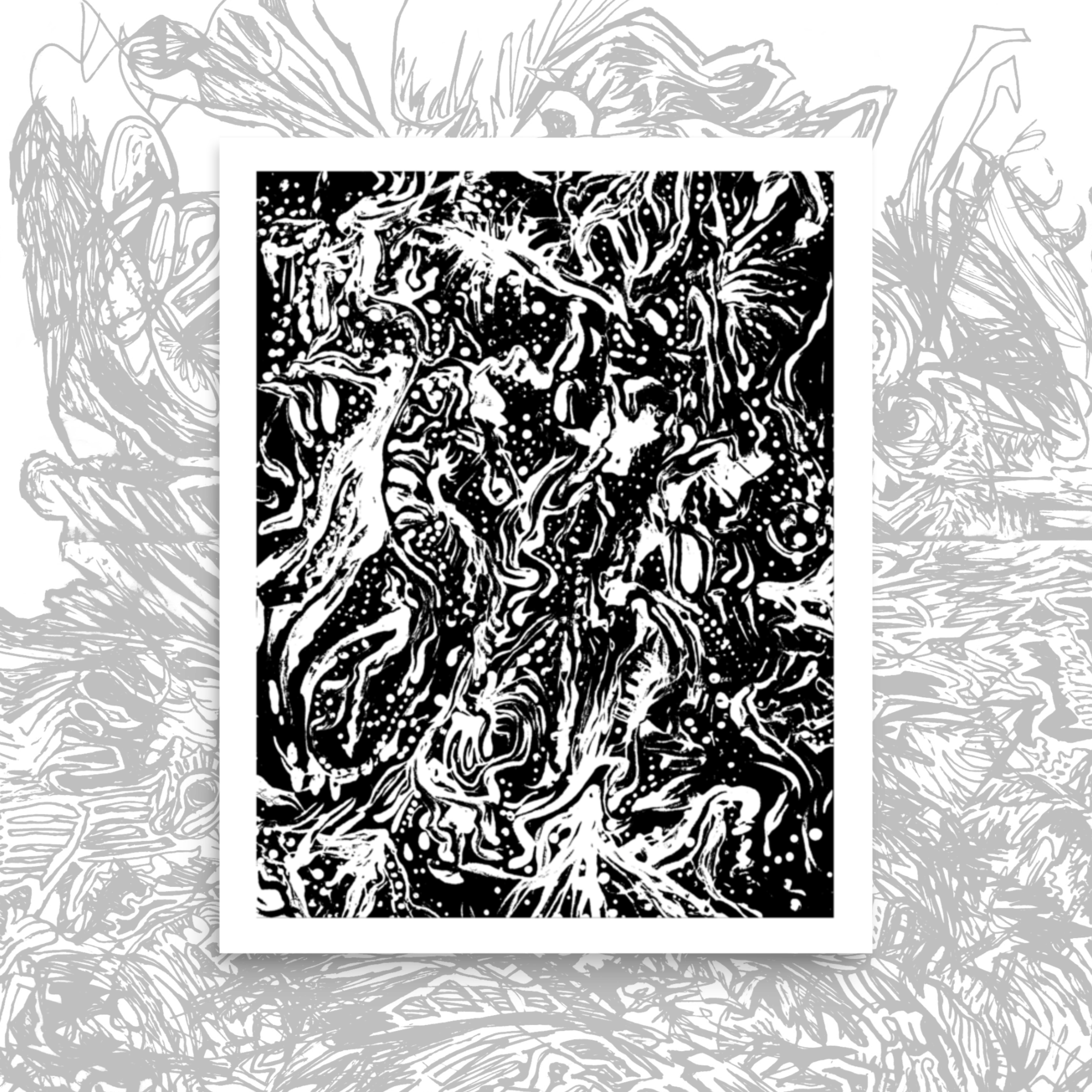 Black and White Neon Dream Matte Print