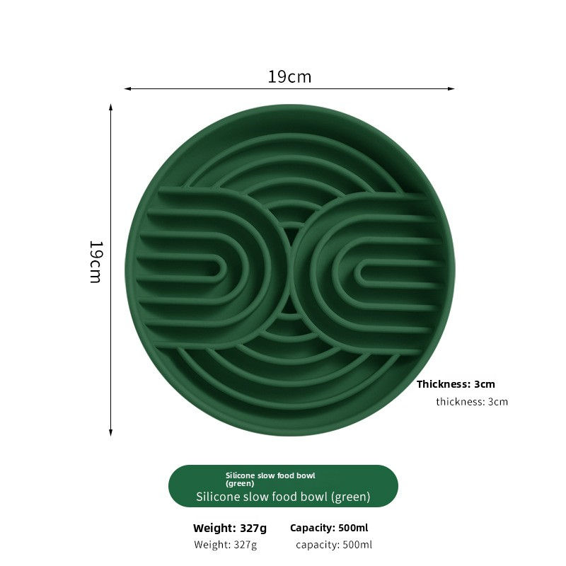 Thumbnail: Silicone Slow Feeder Pet Bowl with Suction Base