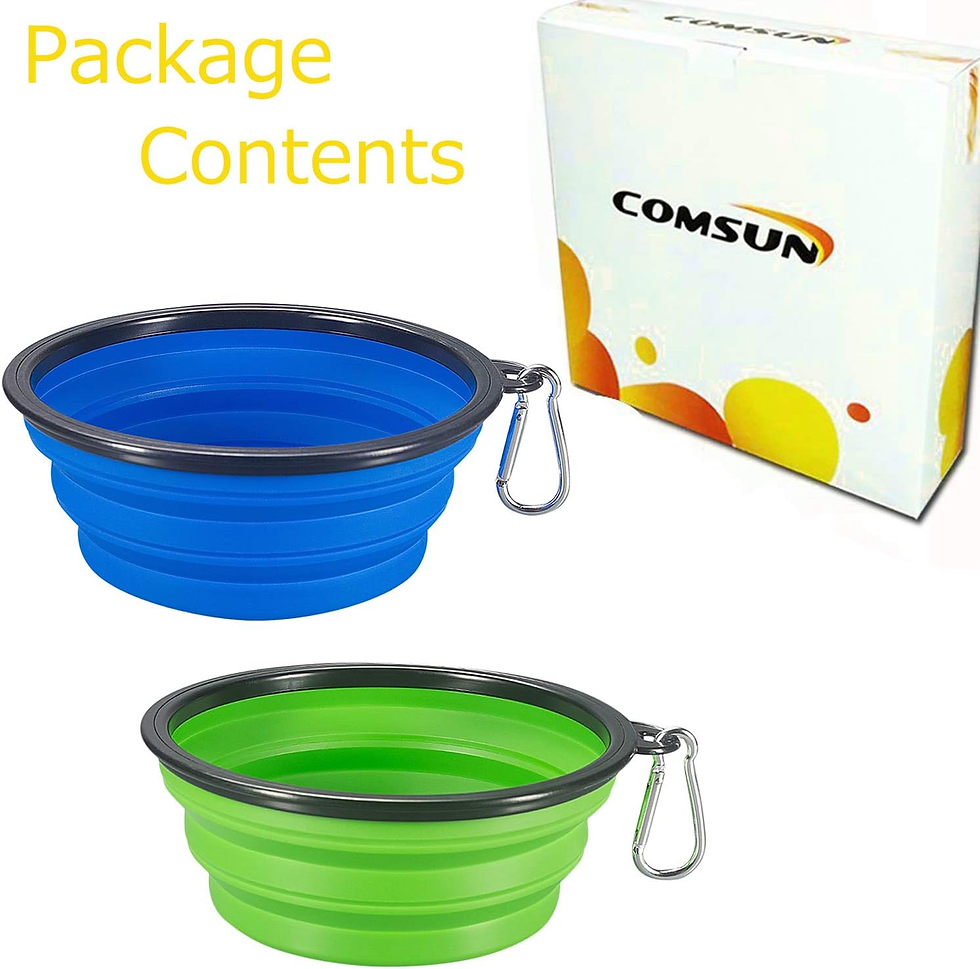 Thumbnail: 2-Pack Collapsible Dog Bowl, Foldable Expandable Cup Dish for Pet Cat Food Water