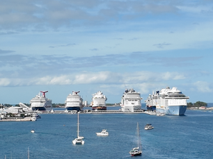 Walking to Paradise Island from the Nassau Cruise Port