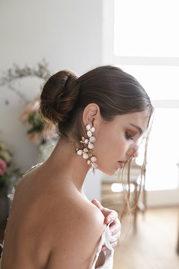 Miniatura: flower bridal earrings