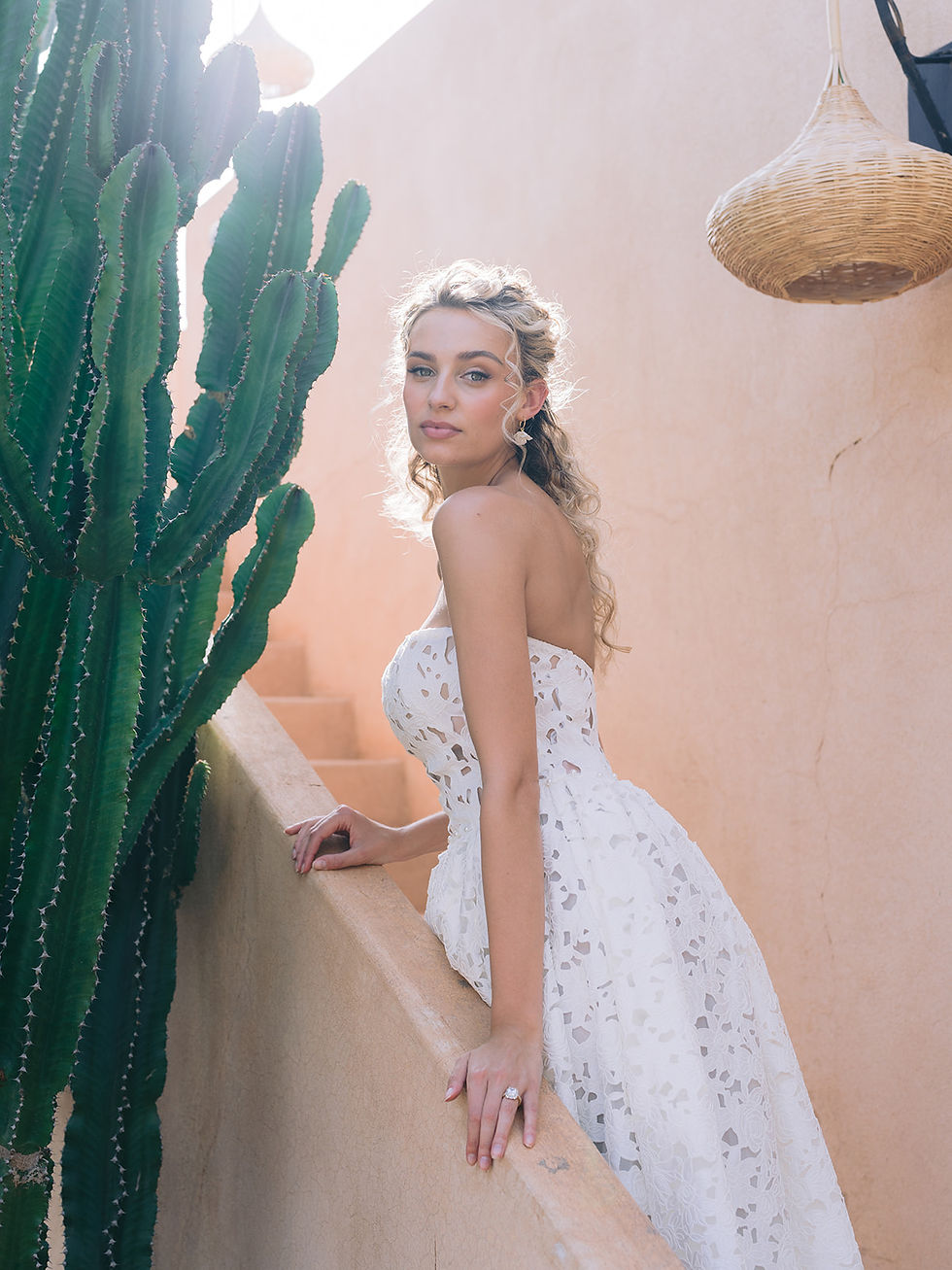 Thumbnail: Floral Earrings worn by Bride