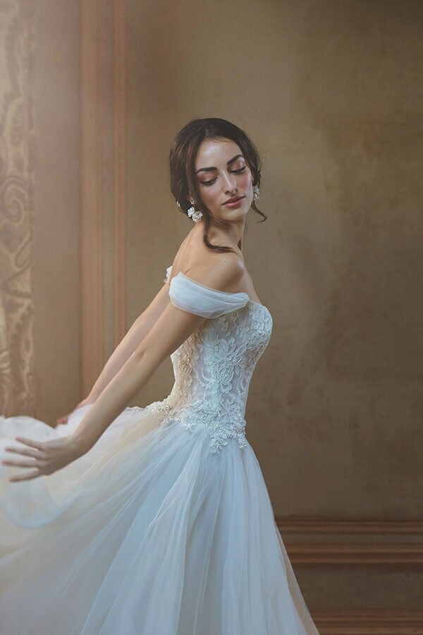 Miniatura: Giada Floral wedding Earrings - orecchini sposa