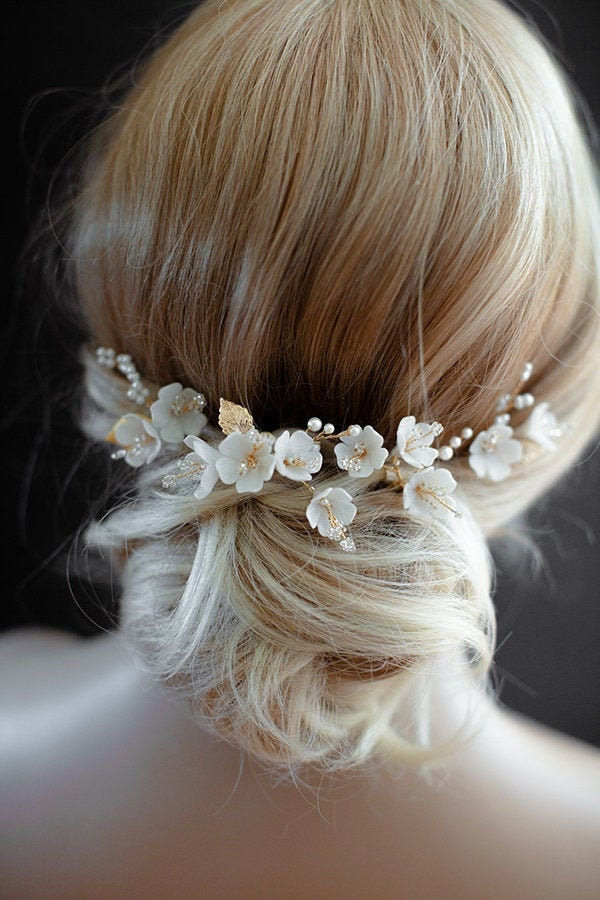 Forcine Per Capelli Da Sposa Con Perle E Cristallo, 6 Pezzi Oro, Accessorio Elegante Per Matrimoni E Feste