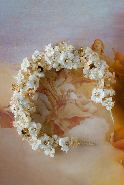 bridal accessory Floral Crown by Jonida Ripani / accessori sposa, corona floreale