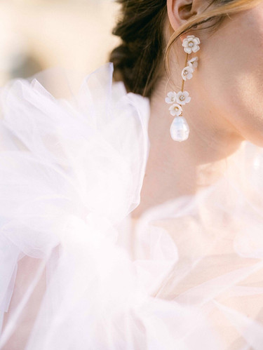 Orecchini In Oro Con Pietra Di Luna Bianca, India 11,7ct - Foto 4