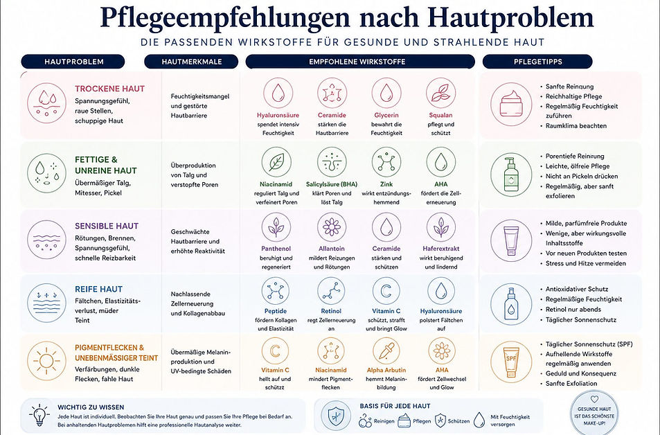 Pflegeempfehlungen nach Hautproblem