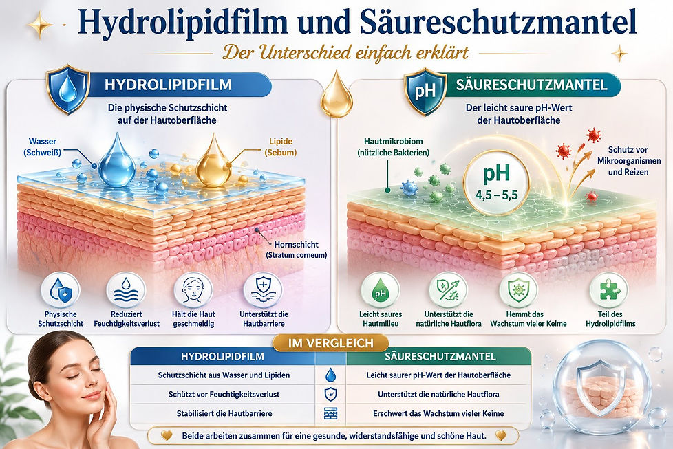 Hydrolipidfilm und Saeureschutzmantel Unterschied