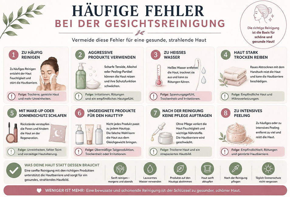 Haeufige Fehler bei der Gesichtsreinigung