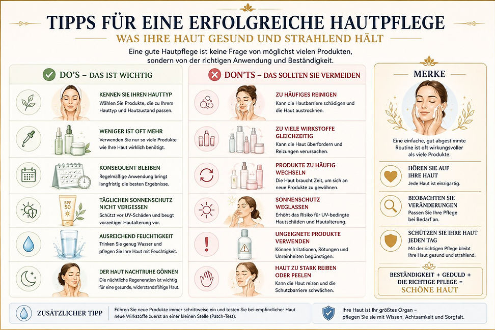 Tipps fuer eine erfolgreiche Hautpflege