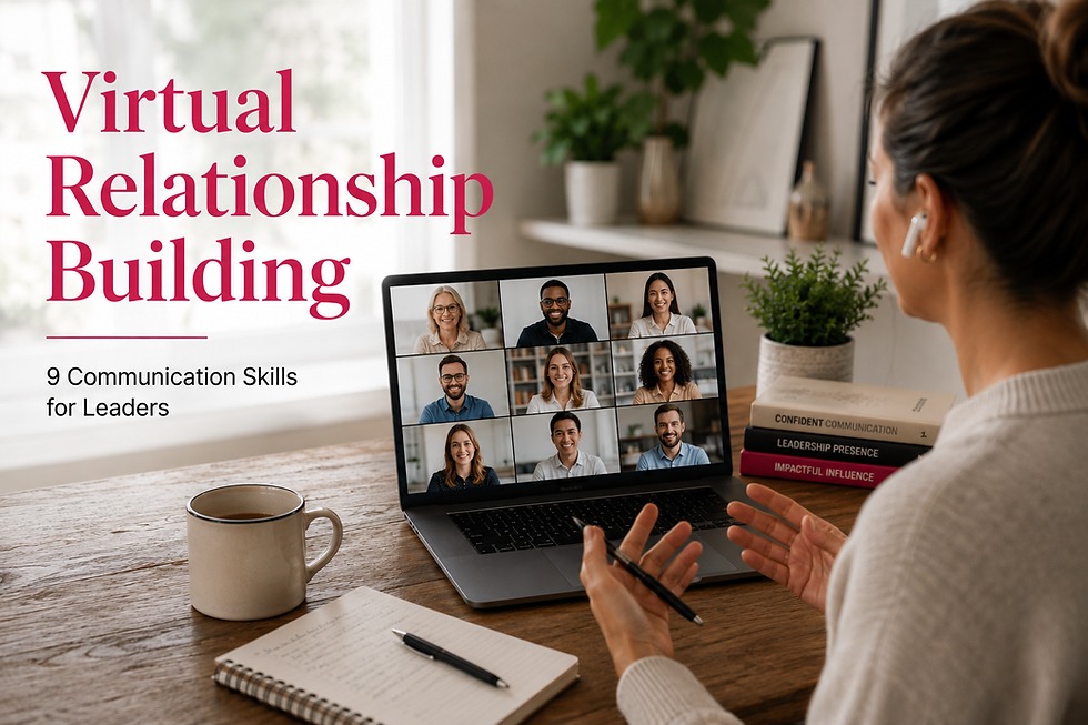 Virtual relationship building through a professional video meeting with colleagues