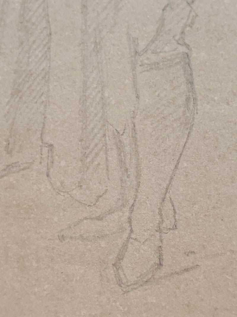Miniaturbild: Heinrich Marr, Stehender Mann mit Schürze, Zeichnung von 1844