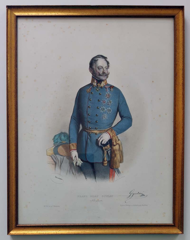 Franz Graf Gyulai, kolorierte Lithografie von Josef Kriehuber