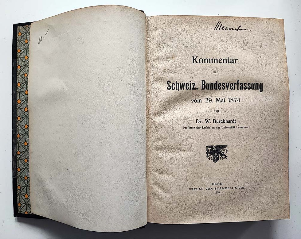 Miniaturbild: Walther Burckhardt, Kommentar der Schweizerischen Bundesverfassung