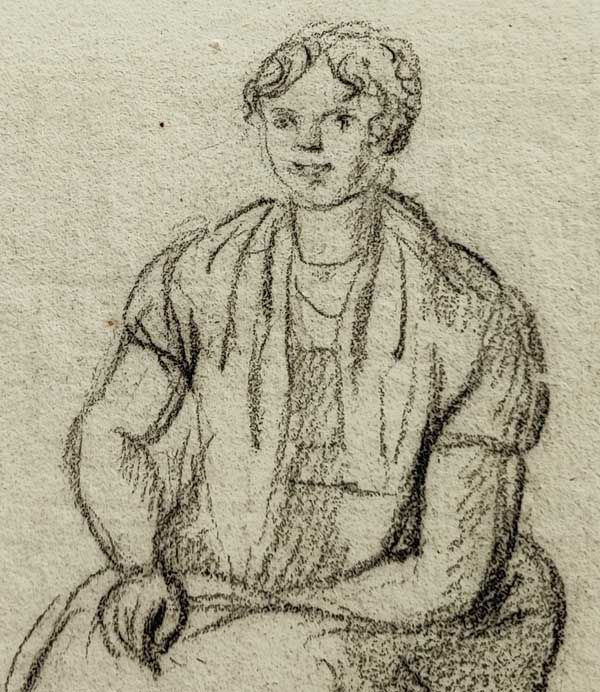 Miniaturbild: Samuel Frey (attr.), Zeichenstudie einer sitzenden Frau