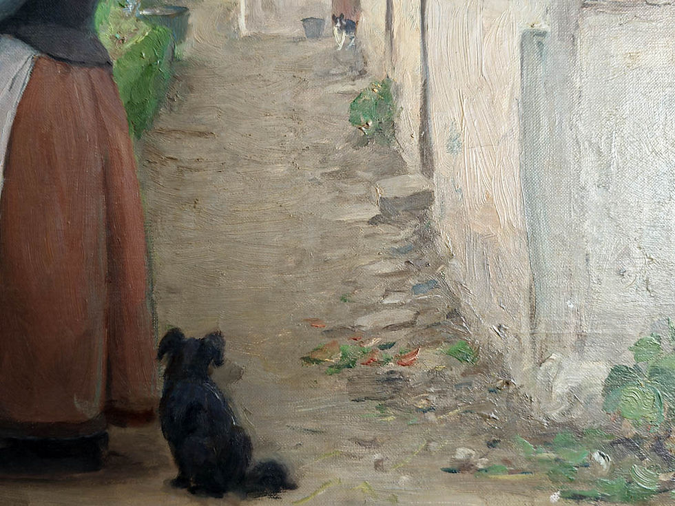 Miniaturbild: Hans Andersen Brendekilde, Altes Bauernpaar beim Zwiegespräch