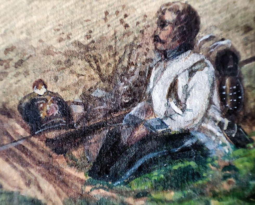 Miniaturbild: Balthasar Wigand, Erzherzog Carl in der Schlacht bei Aspern, Aquarell und Gouache auf Papier
