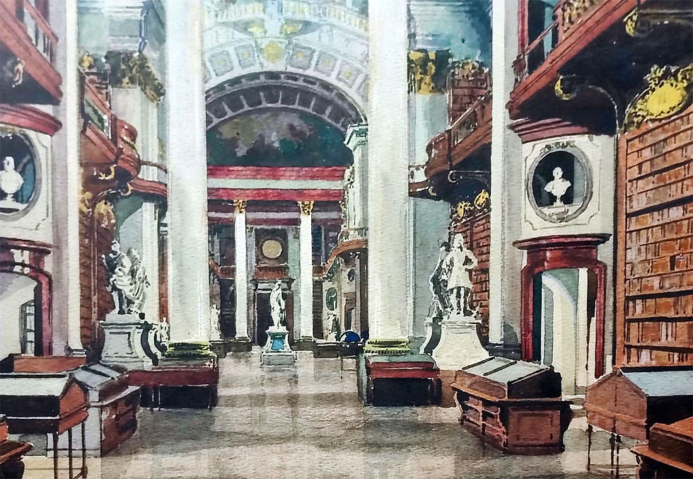Miniaturbild: Friedrich Frotzel – Prunksaal der Österreichischen Nationalbibliothek
