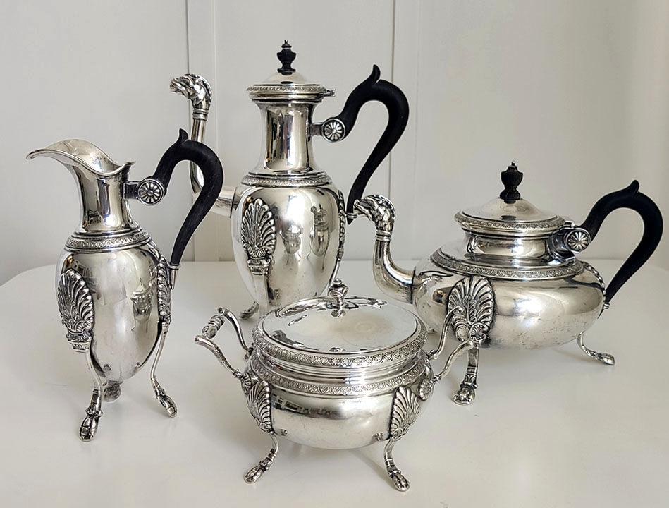 Kaffeeservice, Teeservice, Silber, Hanau, Gebrüder Dingeldein