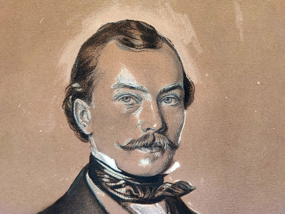 Miniaturbild: Carl Friedrich Irminger, Pastellzeichnung eines junges Paares von 1850
