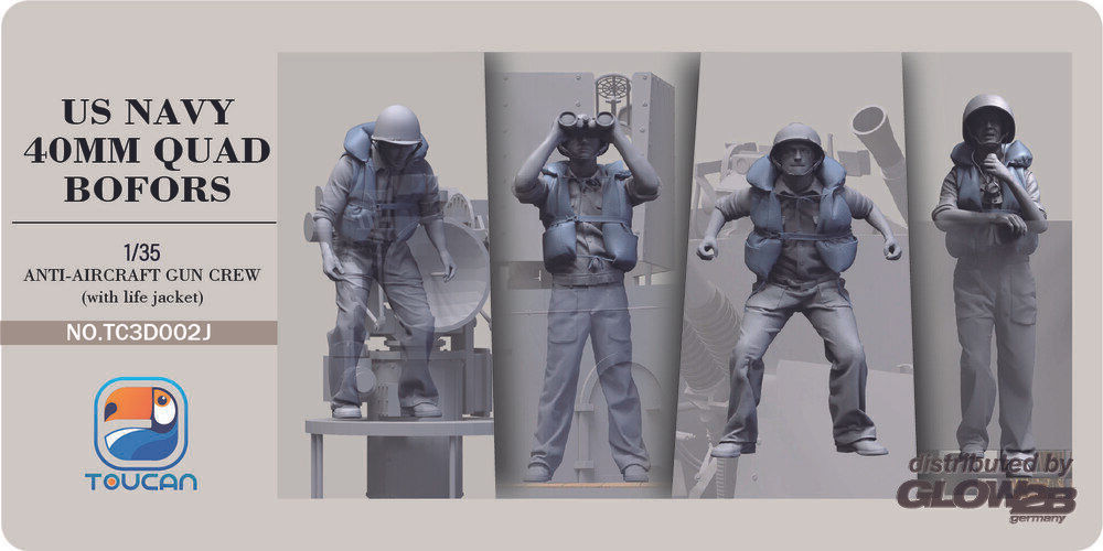 Toucan Model: ANTI-AIRCRAET GUN CREW (with life jacket) in 1:35 [6682430586]