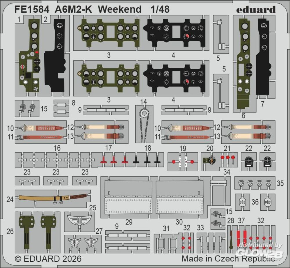 Eduard Accessories: A6M2-K Weekend for Eduard in 1:48 [7241584]