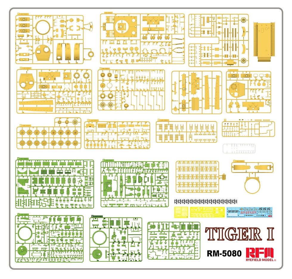 Miniatura: 5080	Rye Field Model: Tiger I Late Production w/Full interior & Zimmerit in 1:35