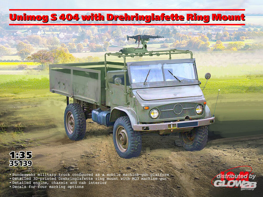 ICM: Unimog S 404 with Drehringlafette Ring Mount in 1:35 [3315139]