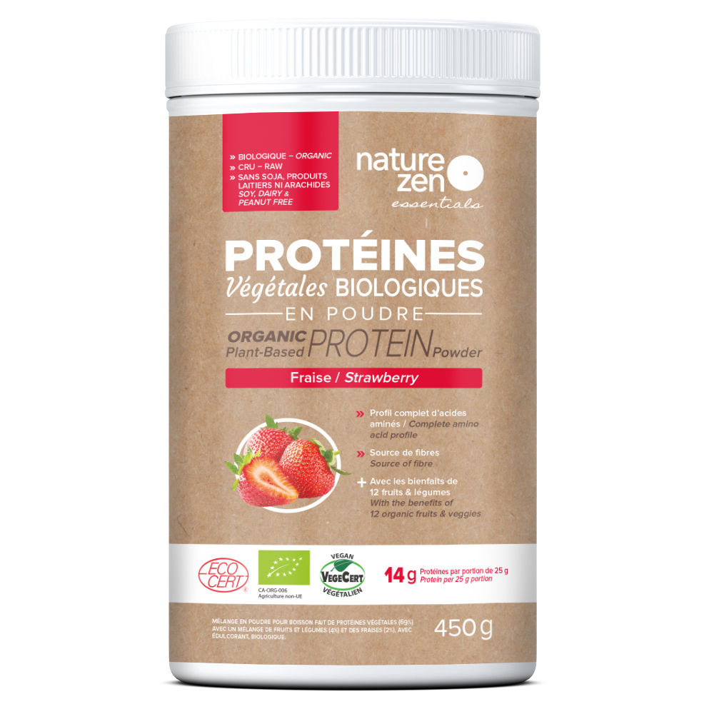 Bio-protéines crues NZ essentials FRAISES - 450g