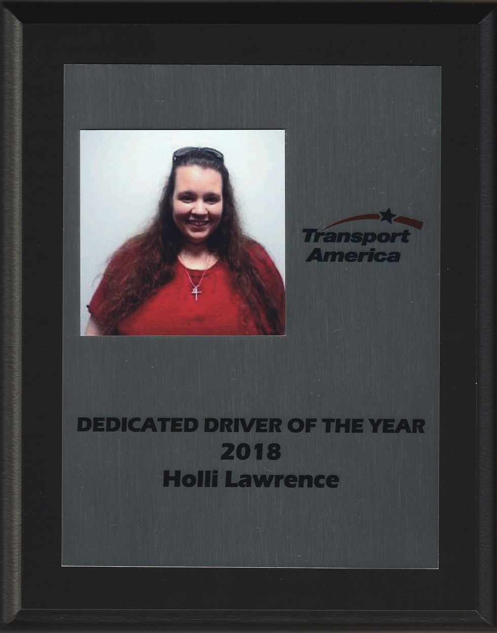 Driver of the Year Plaque