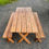 Thumbnail: Rustic Picnic Table with Matching Benches