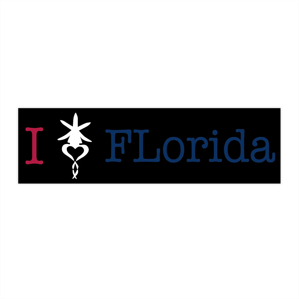 Thumbnail: Florida Ghost Orchid Bumper Sticker — I Love Florida Car Decal