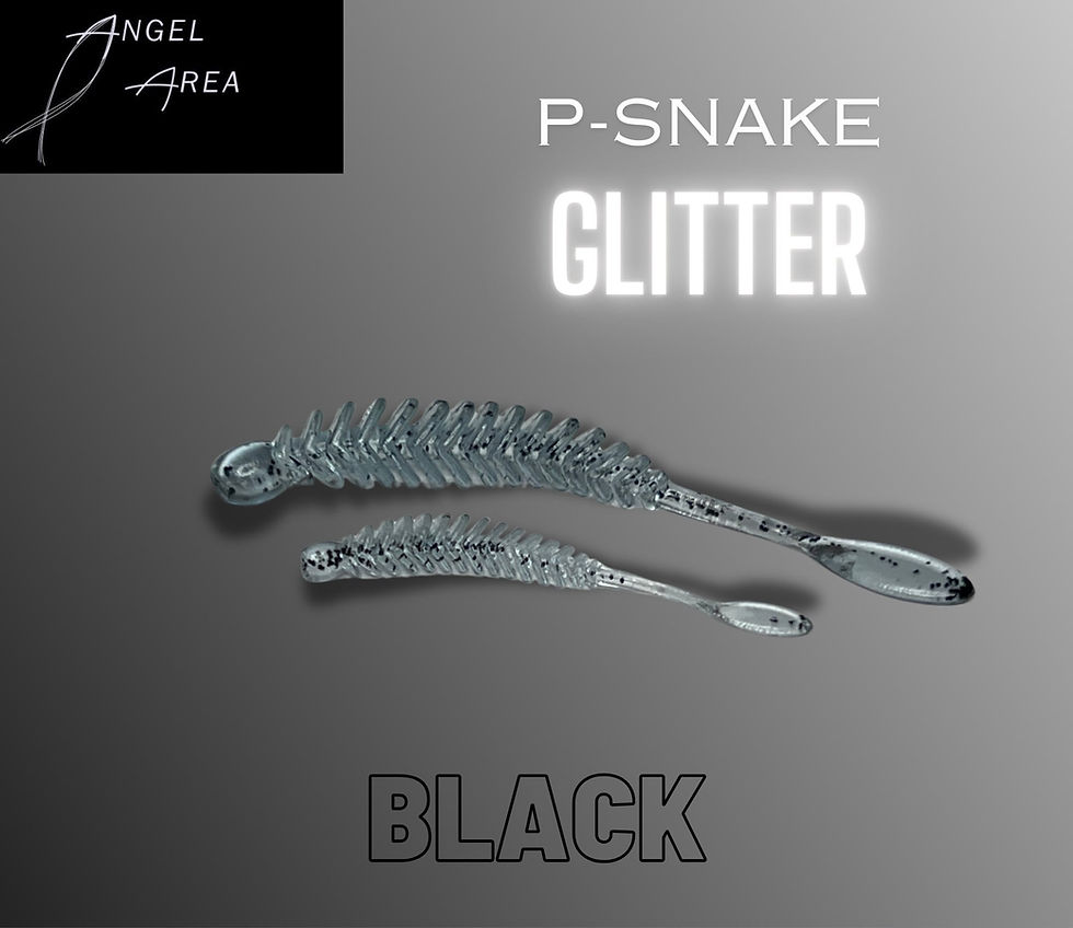 Miniature : SE Baits P-Snake Glitter: Ein verlockender Köder mit Glitzereffekt, der speziell entwickelt wurde, um Raubfische anzulocken und die Fangchancen zu maximieren.
