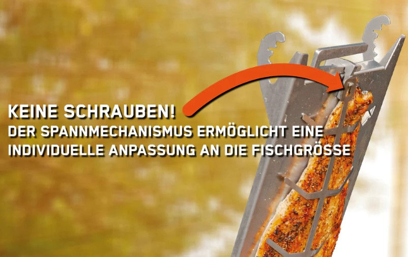 Thumbnail: Flammlachsbrett aus Edelstahl von Fennek