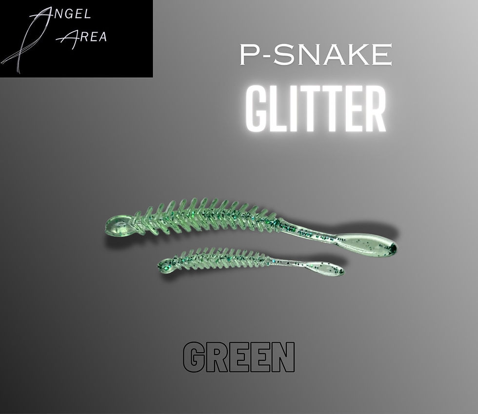 Miniature : SE Baits P-Snake Glitter: Ein verlockender Köder mit Glitzereffekt, der speziell entwickelt wurde, um Raubfische anzulocken und die Fangchancen zu maximieren.