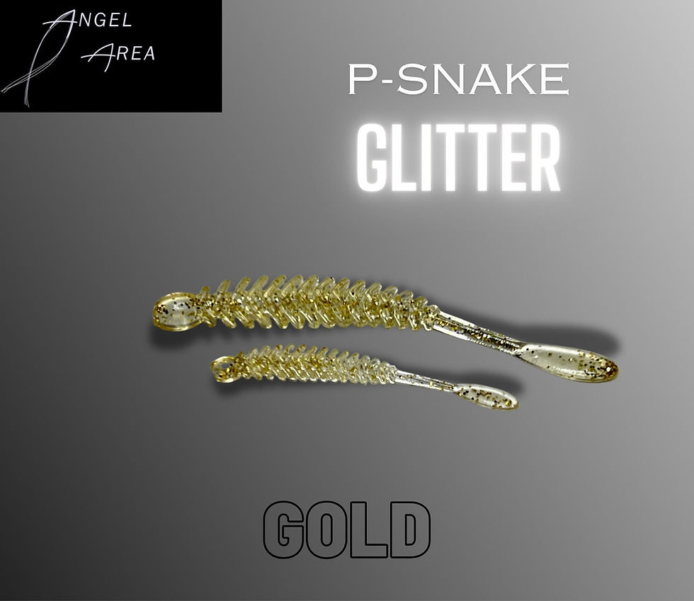 Miniature : SE Baits P-Snake Glitter: Ein verlockender Köder mit Glitzereffekt, der speziell entwickelt wurde, um Raubfische anzulocken und die Fangchancen zu maximieren.
