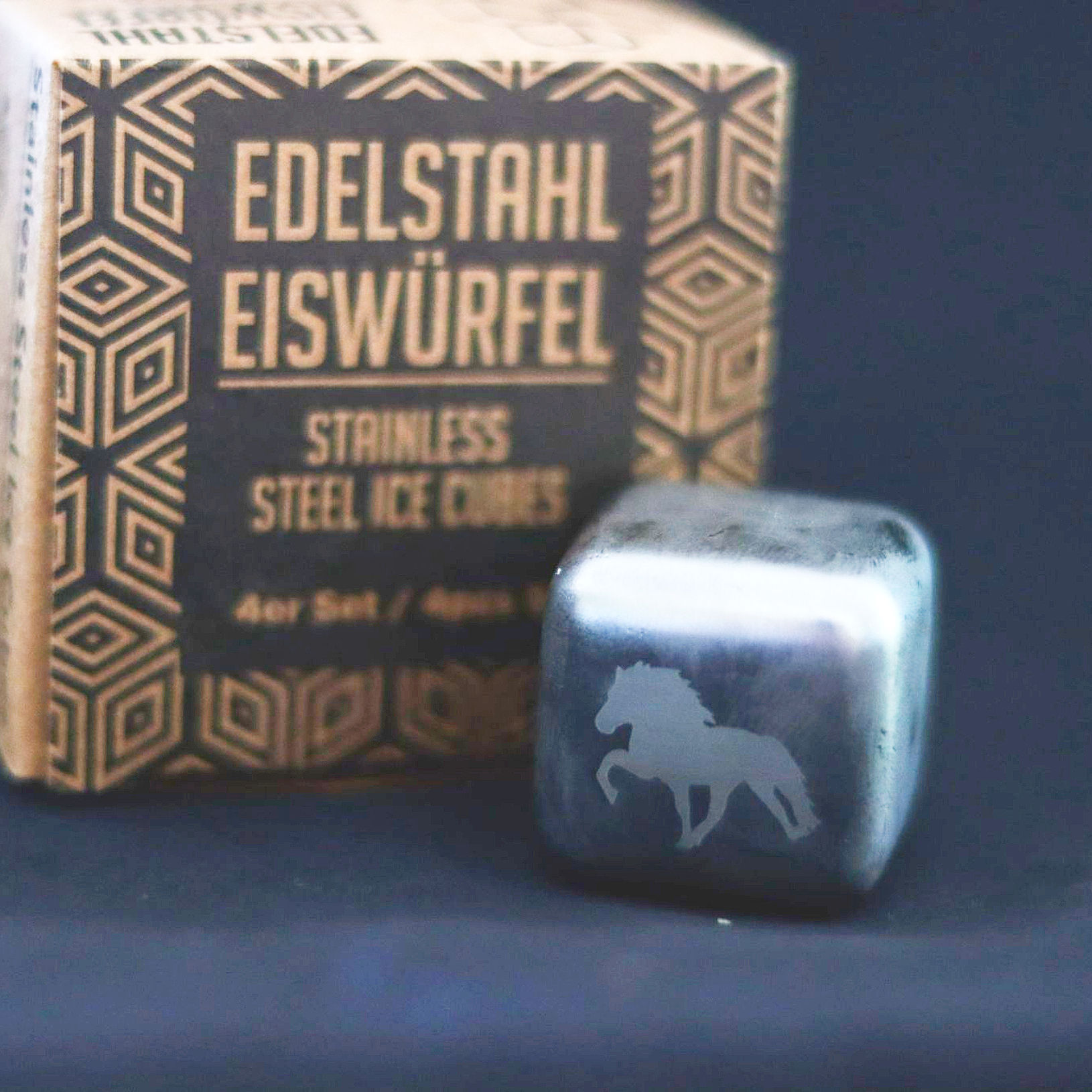Edelstahl Eiswürfel 4er Set