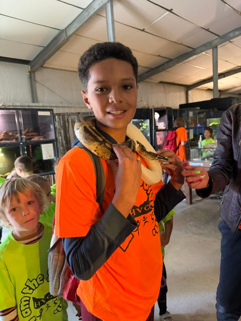 HVCC kids also got to hold and pet baby ball pythons at the Gator Park!