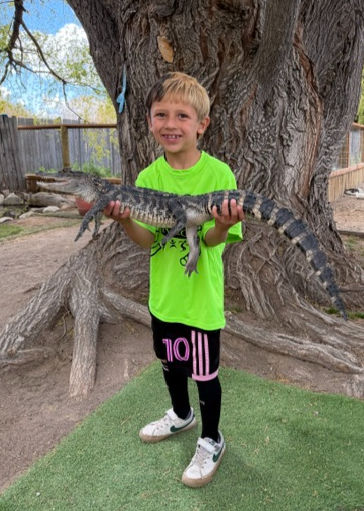 HVCC kids earned a Certificate of Bravery on Friday for holding a 1-year old alligator!
