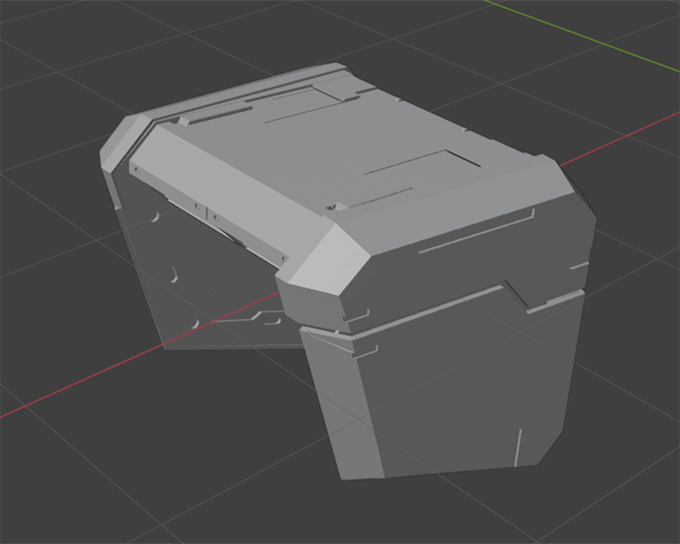 BLENDERでガンダムを作成中の説明画像