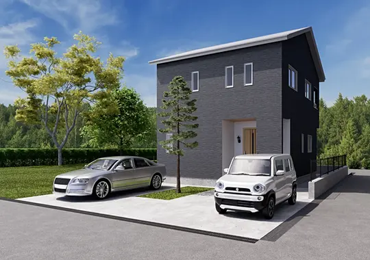 戸建て住宅の外観のCGパース