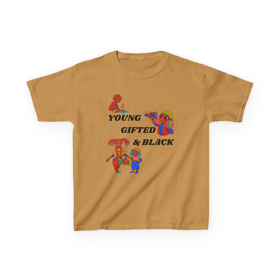 Thumbnail: 'Young Gifted and Black' Kids Unisex 100% Cotton T-Shirt  