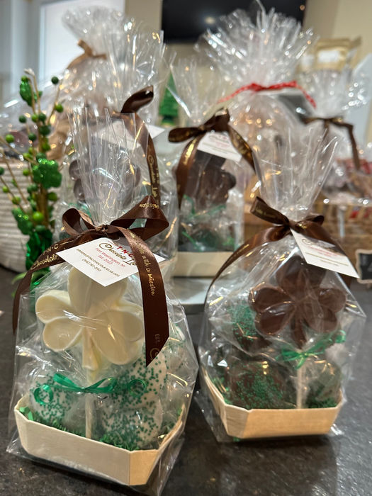 gift baskets of chocolate covered goods