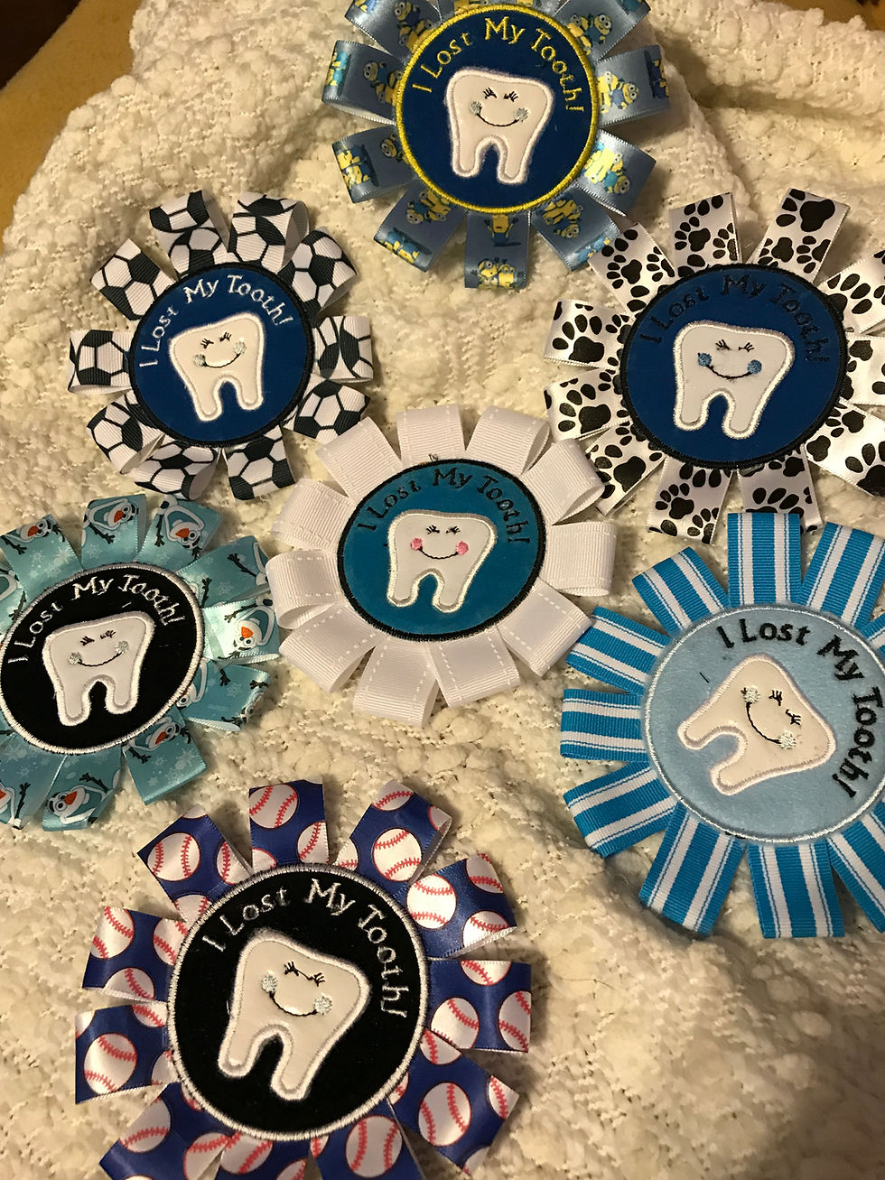 Thumbnail: Tooth fairy pillow and badge package 