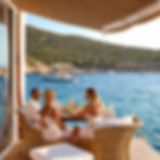 Curated Island & Beach Club Stopovers for Yacht and Gulet Charters in Bodrum a group docki